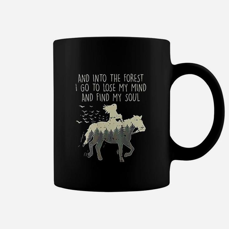 Into The Forest I Go Horse Horseback Riding Girls Women Gift Coffee Mug