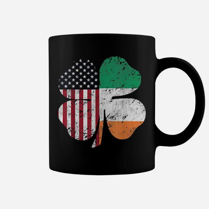 Irish American Shamrock Flag Grunge Weathered St   Patrick's Coffee Mug