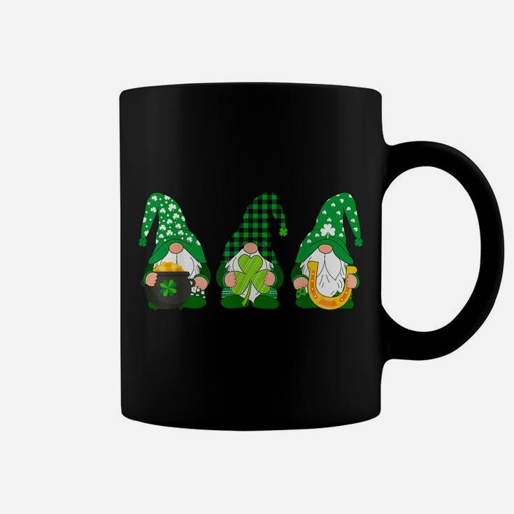 Irish Gnomes Shamrock Clover Green Plaid St Patricks Day Coffee Mug