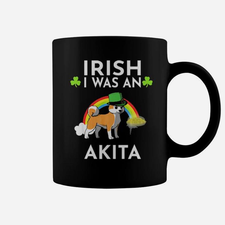 Irish I Was An Akita Dog Leprechaun St Patricks Day Coffee Mug