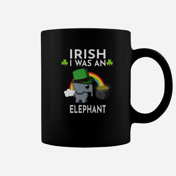 Irish I Was An Elephant Leprechaun St Patricks Day Coffee Mug