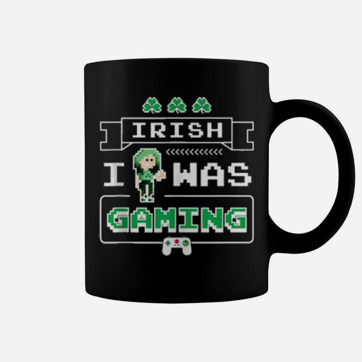 Irish I Was Gaming Irish Girl Pixel Art Video Games Coffee Mug