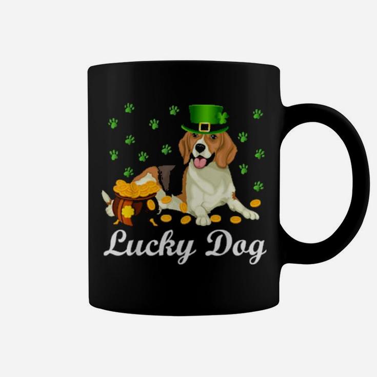 Irish Leprechaun Hat Lucky Beagle Dog St Patricks Day Coffee Mug