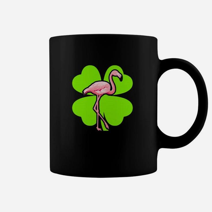 Irish Shamrock Leprechaun Flamingo St  Patrick's Day Coffee Mug