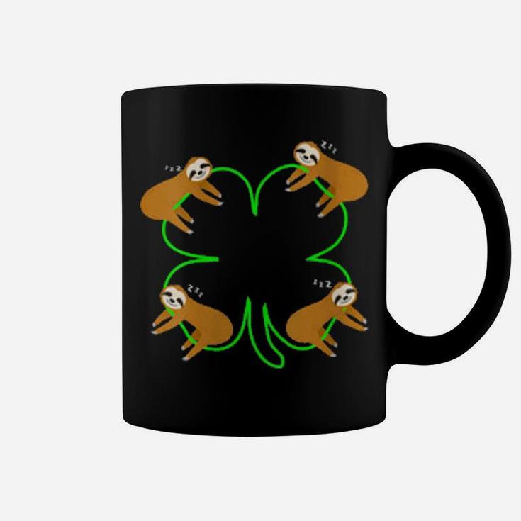 Irish Shamrock Leprechaun Sloth St Patricks Day Coffee Mug