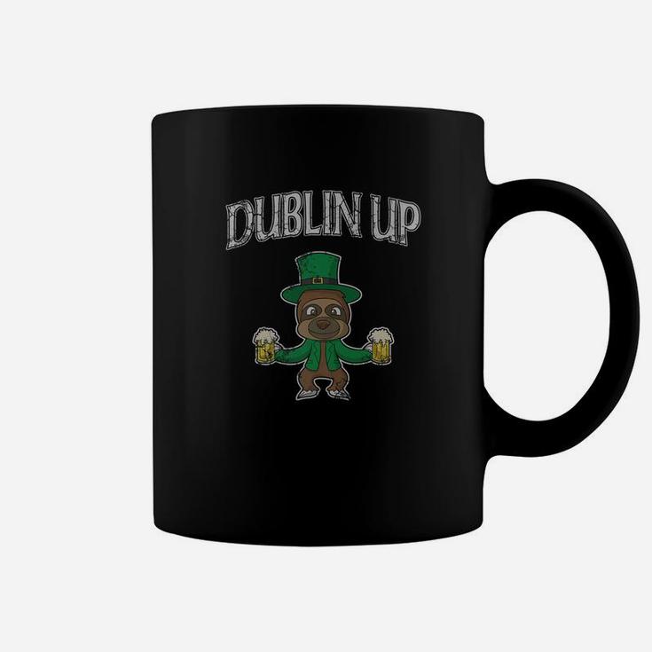 Irish Sloth Dublin Up Beer Drinking St Patricks Day Coffee Mug