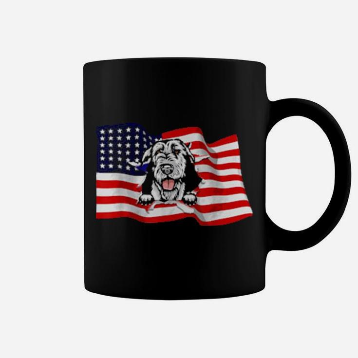Irish Wolfhound American Flag Usa Patriot Dog Coffee Mug