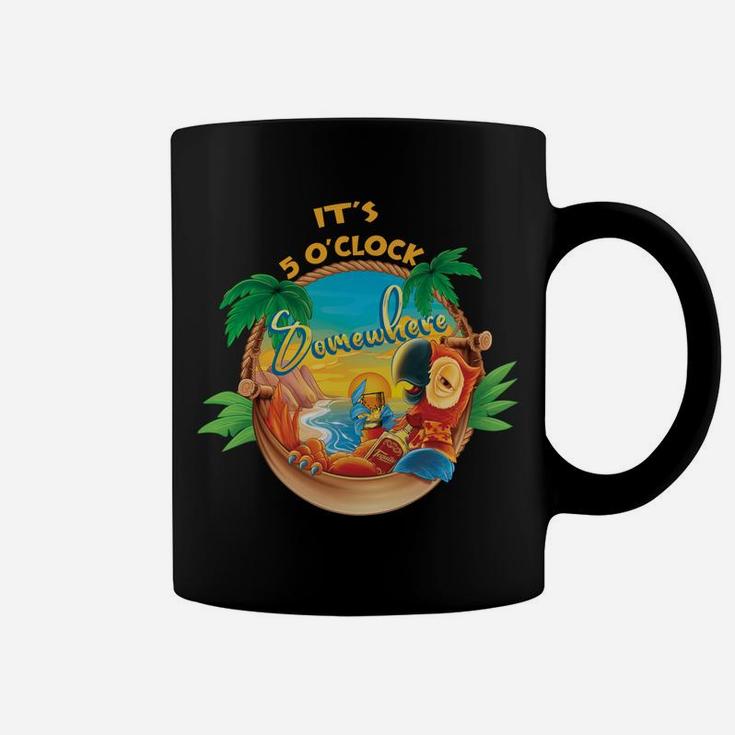 It Is 5 O'clock Somewhere Drinking Parrot Sweatshirt Coffee Mug