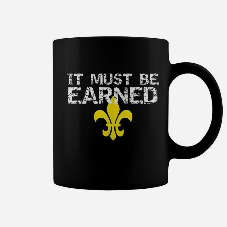 It Must Be Earned Scout Symbol Coffee Mug