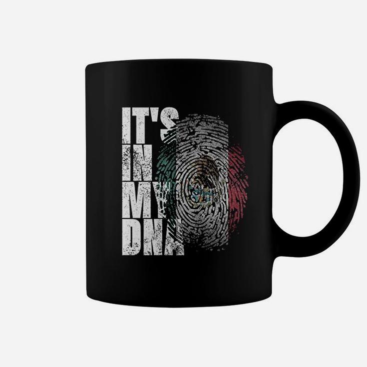 Its In My Dna Mexican Proud Hispanic Gift Mexico Flag Coffee Mug