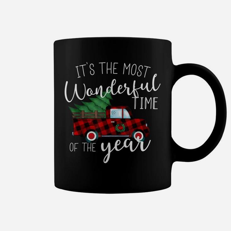 It's The Most Wonderful Time Of The Year Plaid Truck Gift Coffee Mug