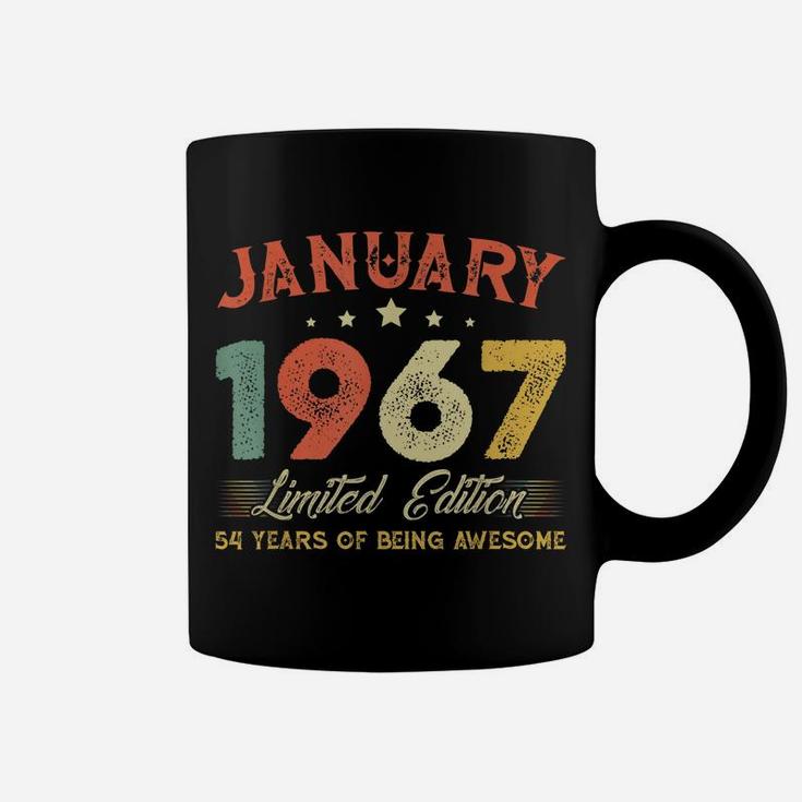 January 1967 54 Years Old Retro 54Th Birthday Gift Coffee Mug