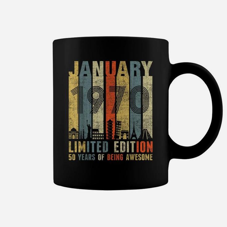 January 1970 Vintage Funny 50Th Birthday Gift Coffee Mug