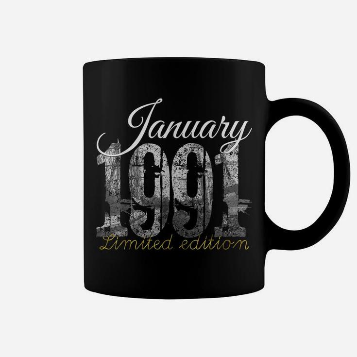 January 1991 Tee - 30 Year Old Shirt 1990 30Th Birthday Gift Coffee Mug