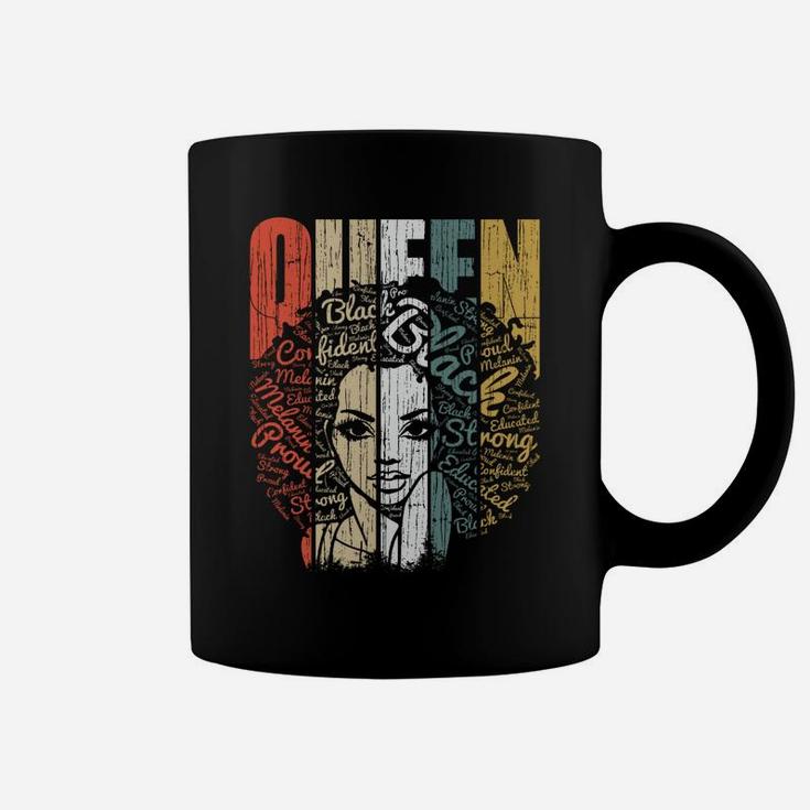 January Birthday Shirts For Women - Black African Queen Gift Sweatshirt Coffee Mug