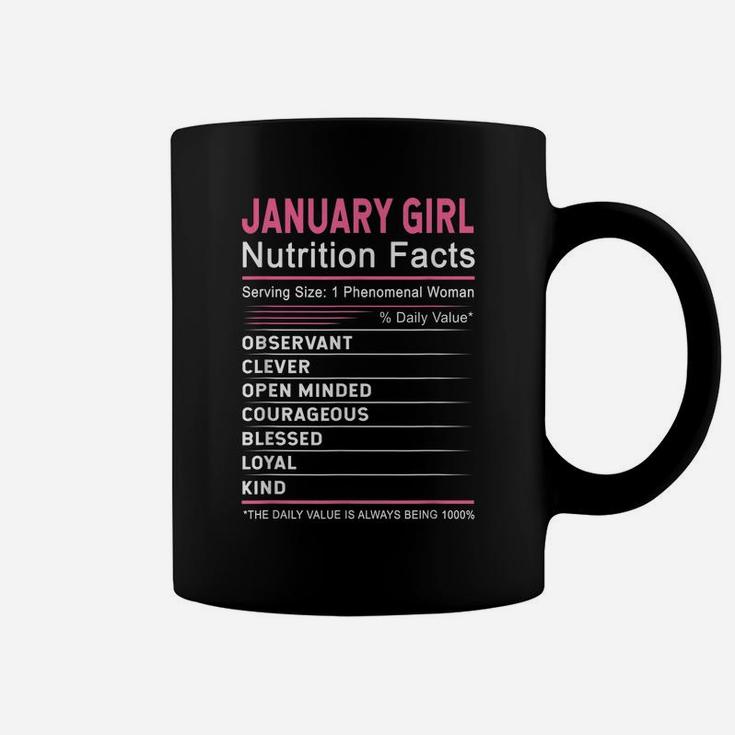 January Girl Nutrition Fact January Capricorn Birthday Gift Coffee Mug