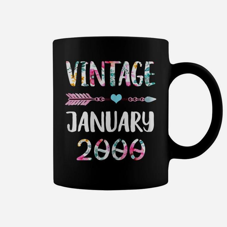 January Girls 2000 Birthday Gift 21 Years Old Made In 2000 Coffee Mug