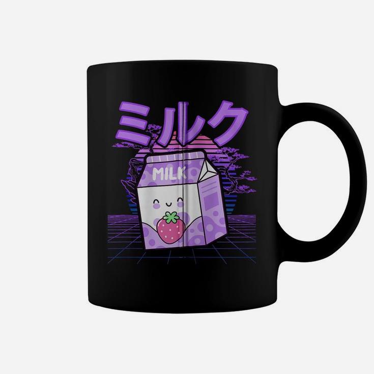 Japanese Kawaii Face Strawberry Milk Carton Funny Retro 90S Zip Hoodie Coffee Mug