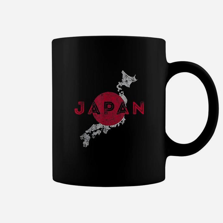 Japanese Map And Flag Souvenir Distressed Japan Coffee Mug