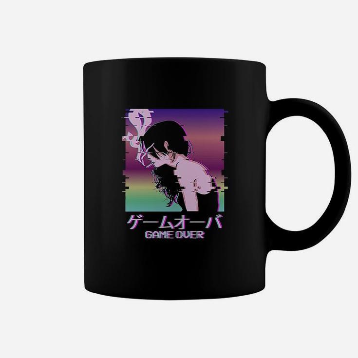 Japanese Sad Girl Game Over Indie Aesthetic Coffee Mug