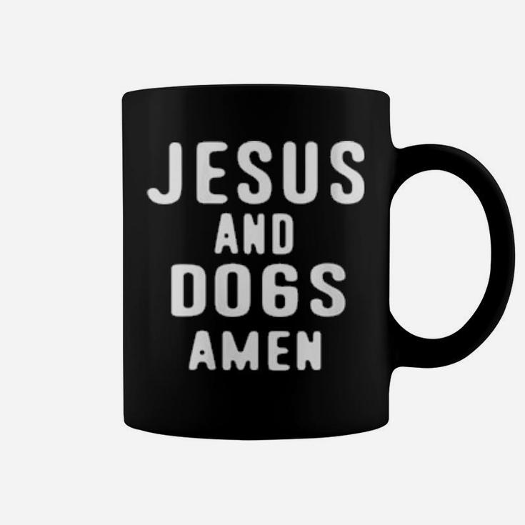 Jesus And Dogs Amen Coffee Mug