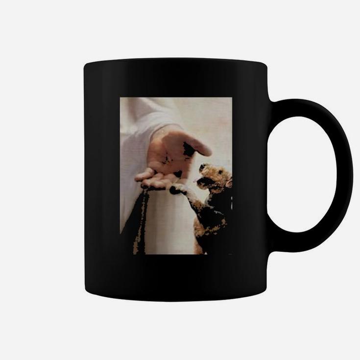 Jesus God Airedale Terrier Take My Hand Coffee Mug