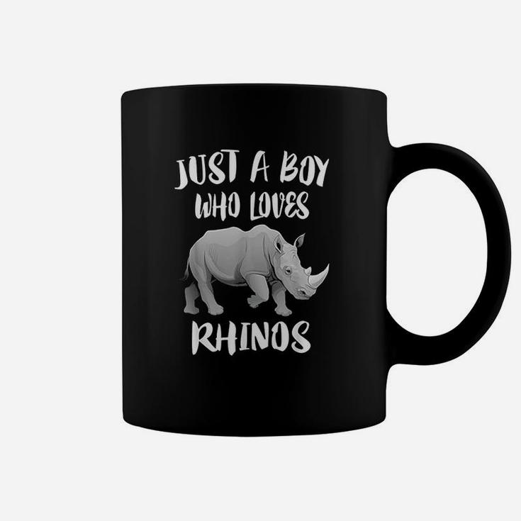 Just A Boy Who Loves Rhinos Animal Gift Coffee Mug