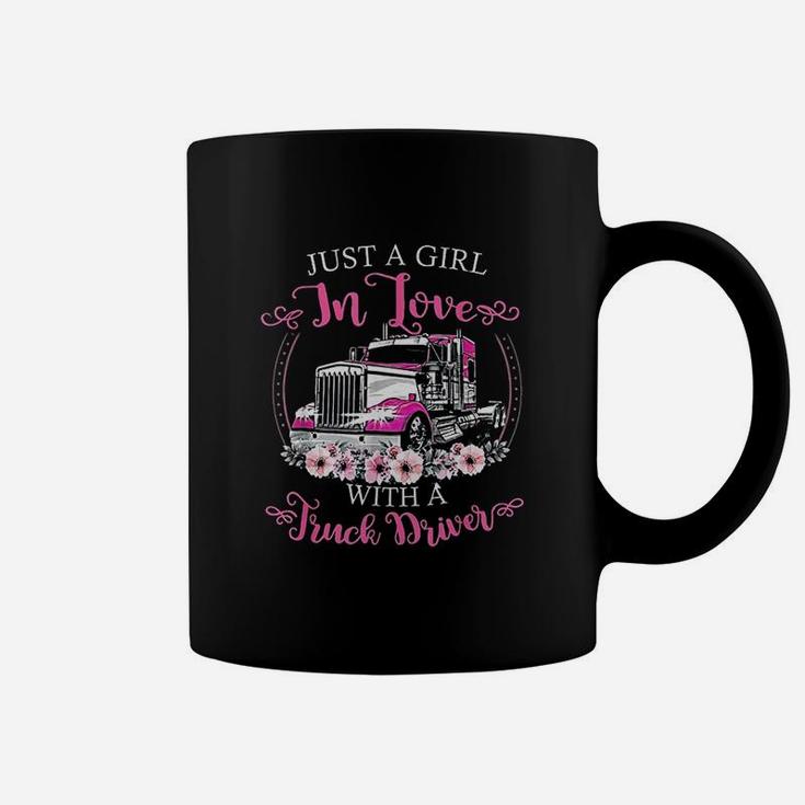 Just A Girl In Love With A Truck Driver Valentine Coffee Mug