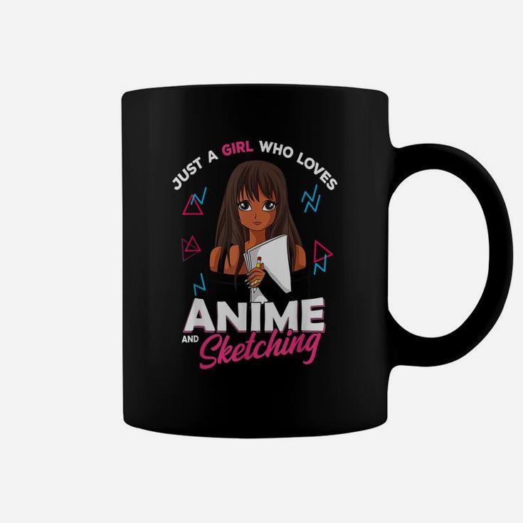 Just A Girl Who Loves Anime And Sketching Anime Lover Gift Coffee Mug