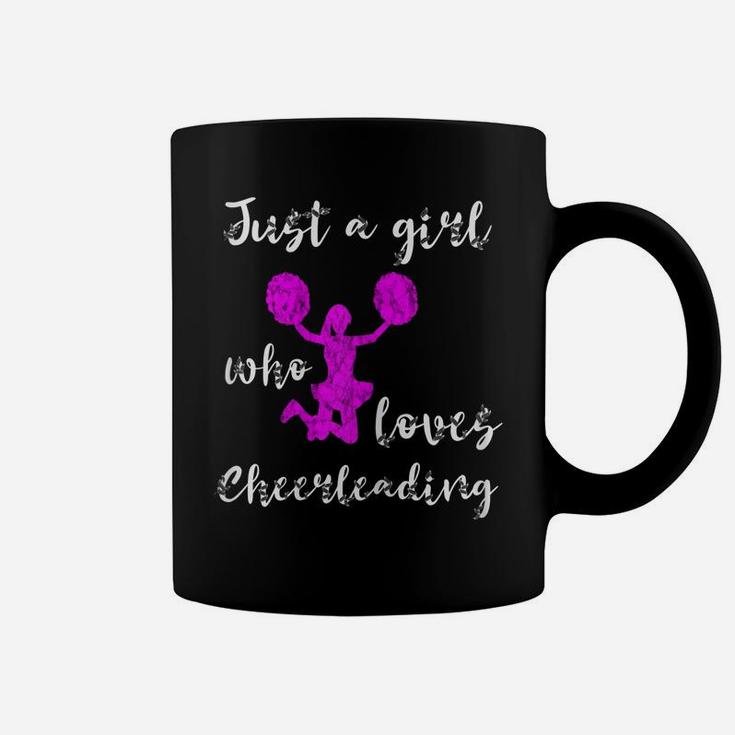 Just A Girl Who Loves Cheerleading Team Cheer Cheering Coffee Mug