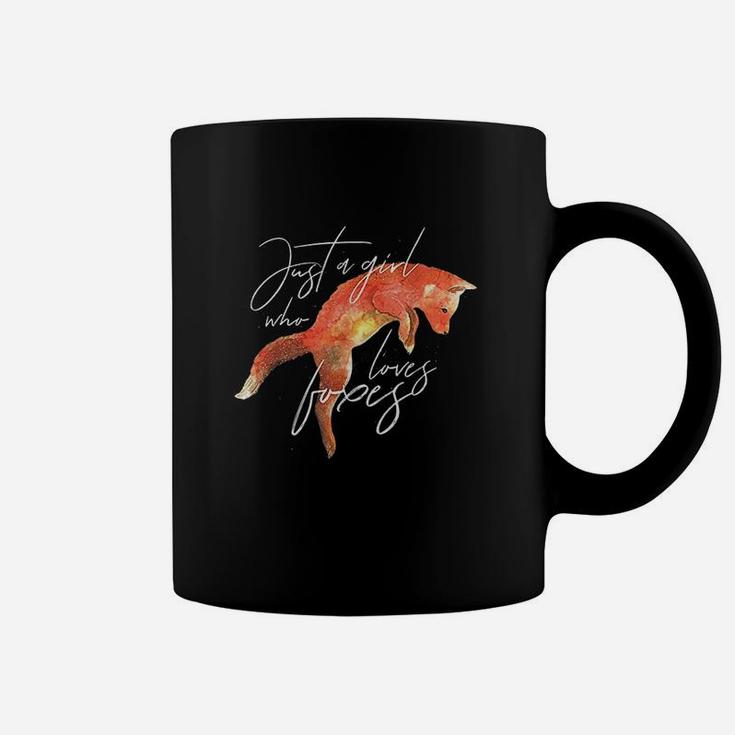 Just A Girl Who Loves Foxes Art Fox Women Gift Coffee Mug
