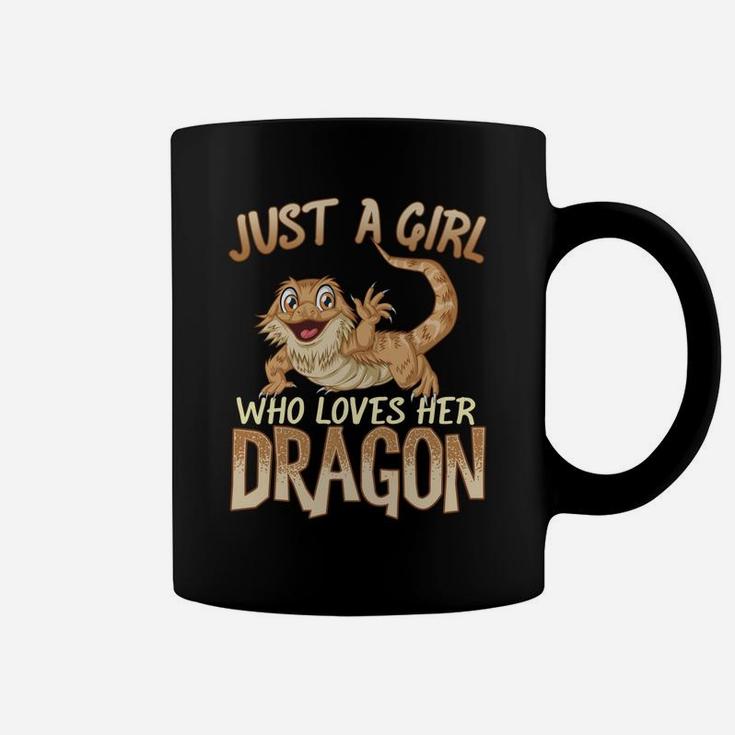 Just A Girl Who Loves Her Dragon | Bearded Dragons Girls Coffee Mug