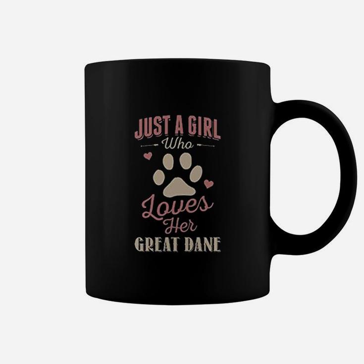 Just A Girl Who Loves Her Great Dane Dog Lover Gift Pullover Coffee Mug