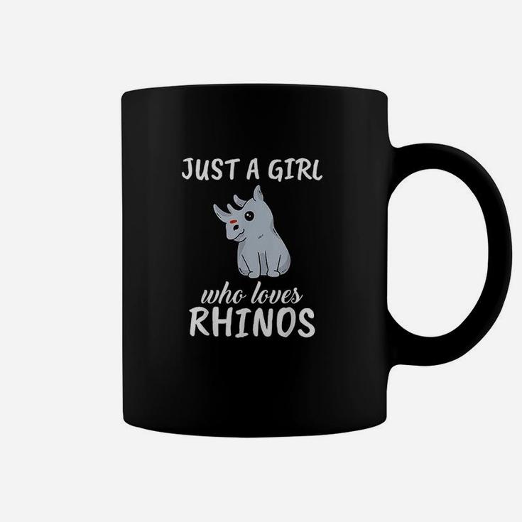 Just A Girl Who Loves Rhinos Clothes Outfit Gift Rhino Coffee Mug
