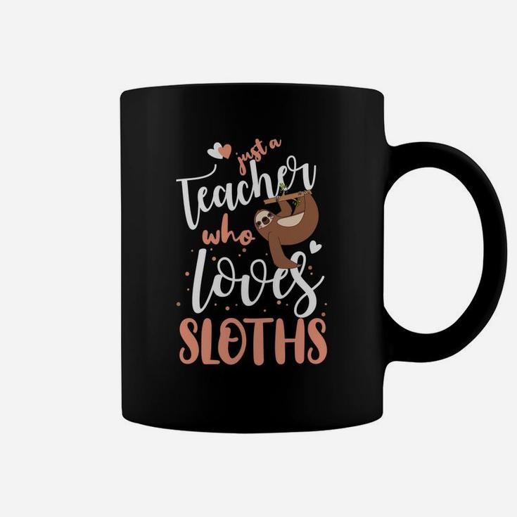 Just A Girl Who Loves Sloths Teacher Christmas Gift Idea Coffee Mug