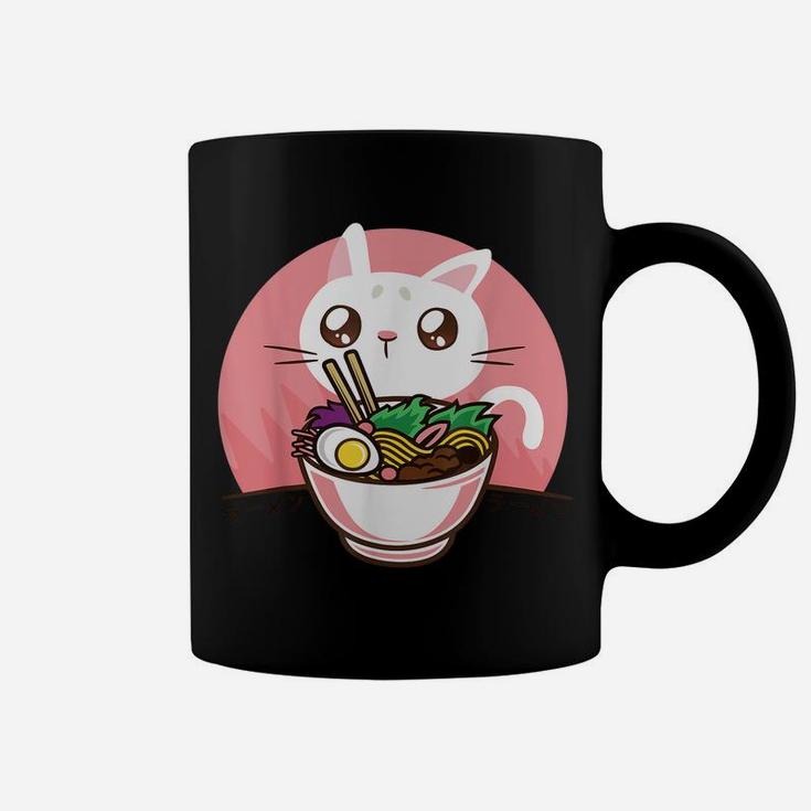 Kawaii Anime Cat Japanese Ramen Noodles Shirt Gift For Women Coffee Mug