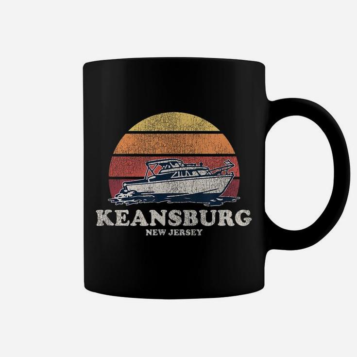 Keansburg Nj Vintage Boating 70S Retro Boat Design Coffee Mug