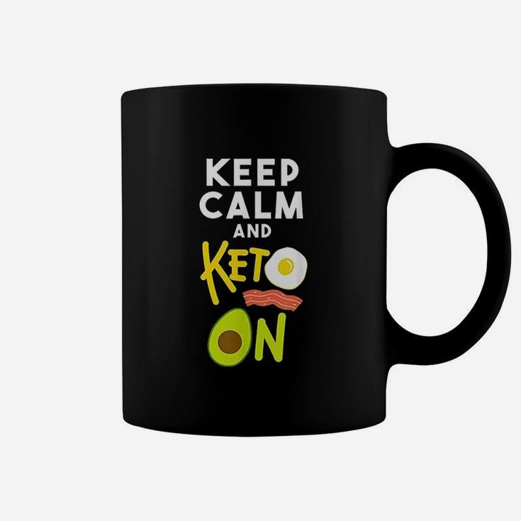 Keep Calm And Keto On Ketogenic Diet Coffee Mug