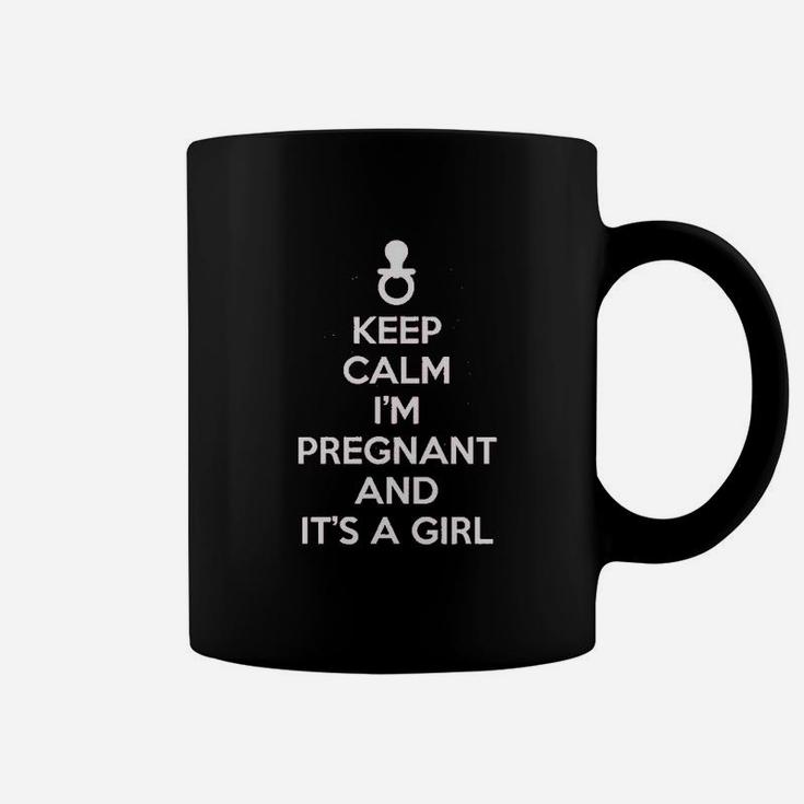 Keep Calm Im And Its A Girl Funny Coffee Mug