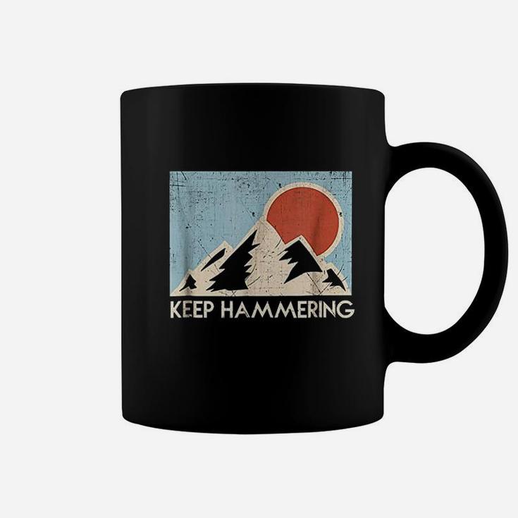 Keep Hammering Mountain Sun Trail Runner Coffee Mug