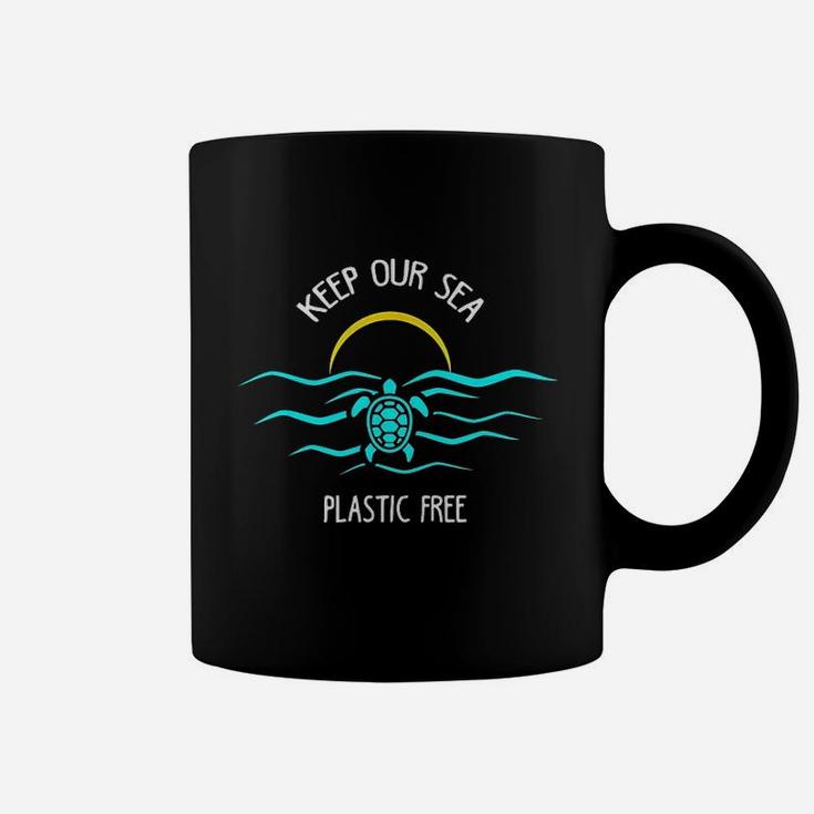 Keep Our Sea Plastic Free Save The Ocean Coffee Mug