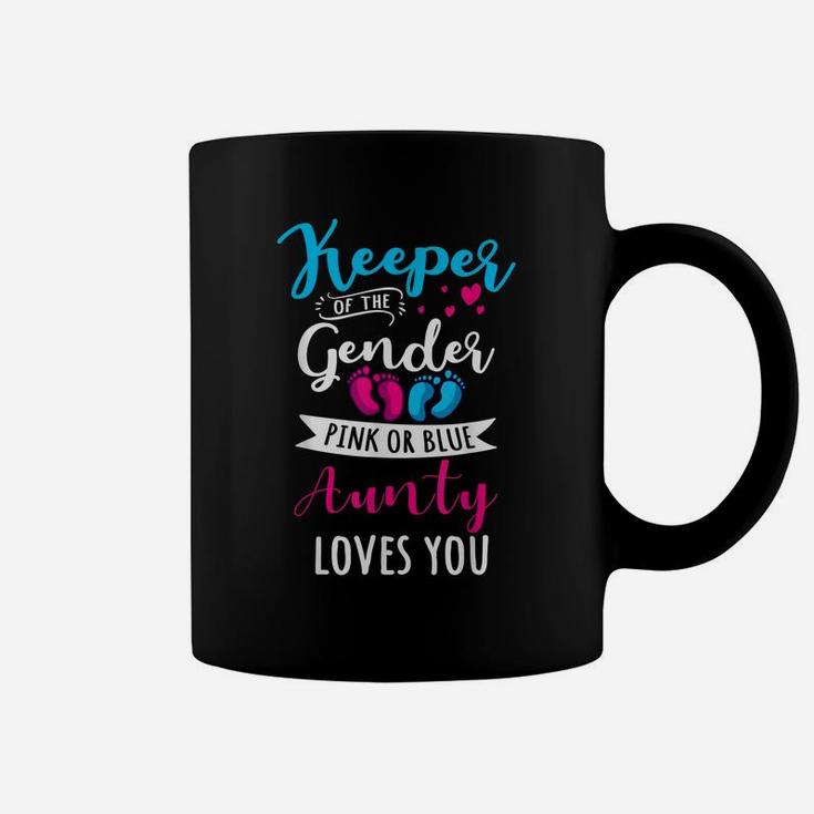 Keeper Of The Gender Aunty Loves You Baby Shower Family Coffee Mug