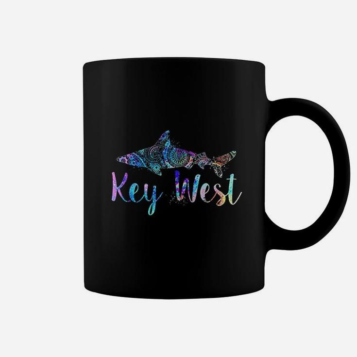 Key West Fl Shark Mandala Fishing Diving Vacation Souvenir Coffee Mug