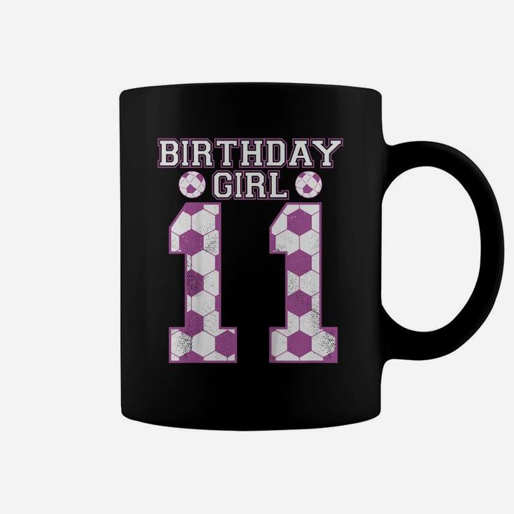 Kids 11Th Birthday Girl Playing Soccer Kids Daughter Birthday Coffee Mug
