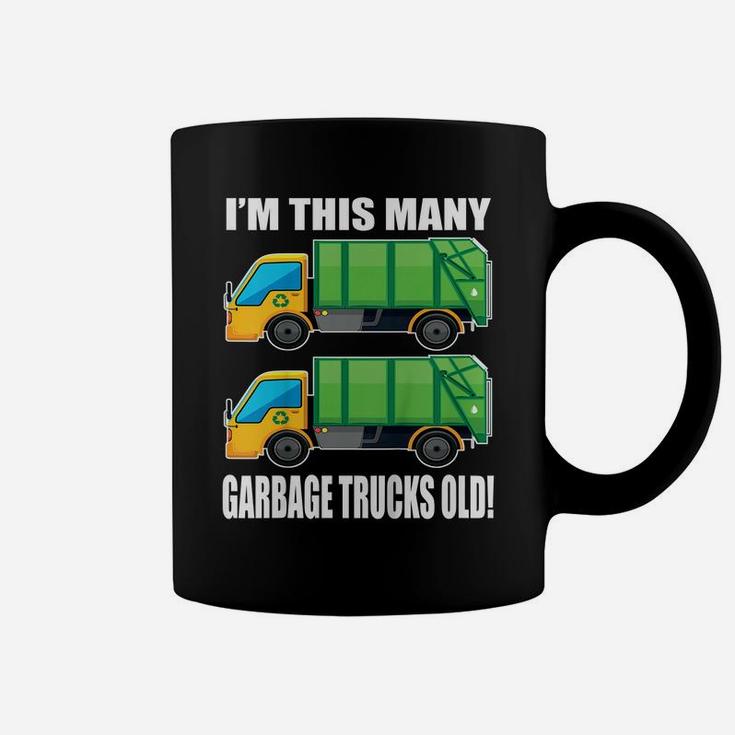 Kids 2 Year Old Garbage Truck 2Nd Birthday Shirt For Toddler Boy Coffee Mug