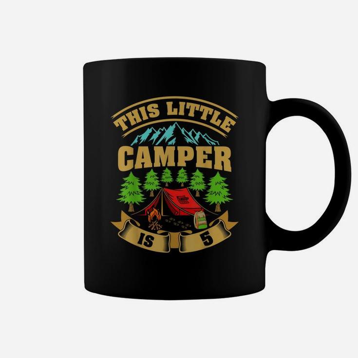 Kids 5Th Camping Birthday Camper Lover 5 Year Old Coffee Mug