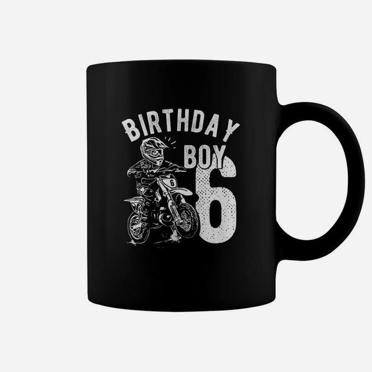 Kids 6 Years Old Kid  Birthday Boy  Dirt Bike Coffee Mug