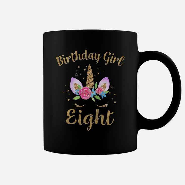 Kids 8 Year Old Birthday Girl Unicorn Shirt 8Th Birthday Outfit Coffee Mug