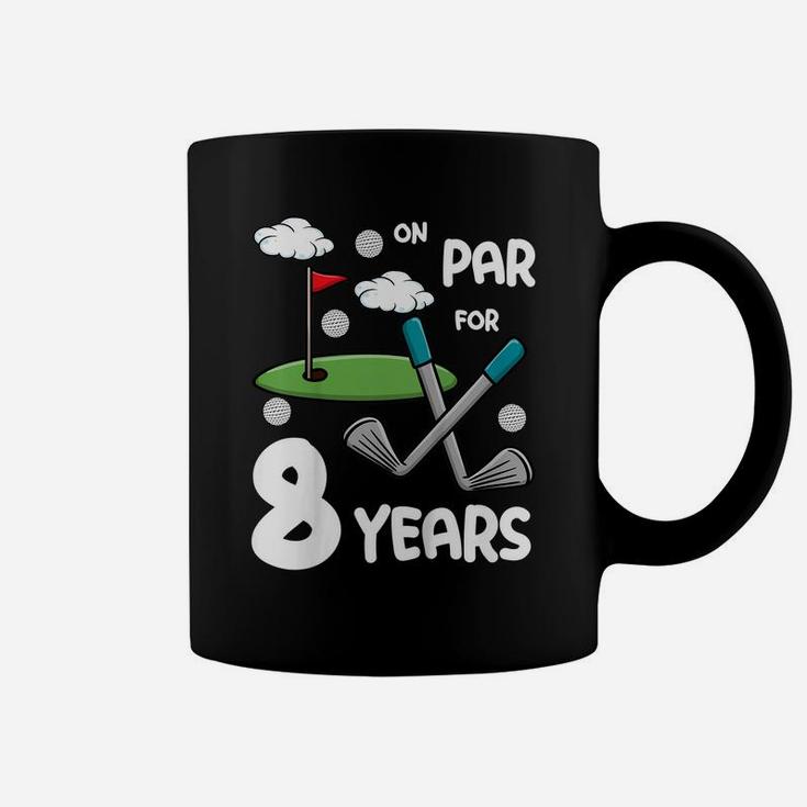 Kids 8Th Birthday Golf Funny Golfer 8 Year Old Boy Girl Coffee Mug