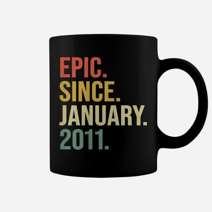 Kids Epic Since January 2011, 9 Years Old, 9Th Birthday Gift Coffee Mug